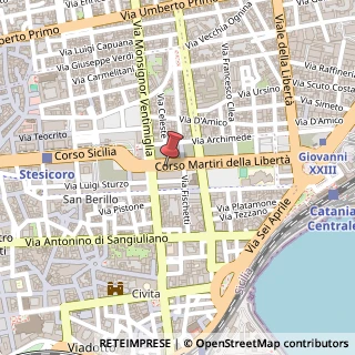 Mappa Corso Martiri della Libertà, 24, 95131 Catania, Catania (Sicilia)
