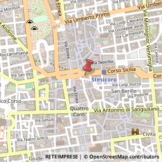 Mappa Corso Sicilia, 10, 95131 Catania, Catania (Sicilia)