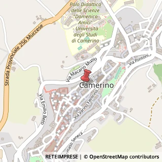 Mappa Via Bongiovanni, 6, 62032 Camerino, Macerata (Marche)