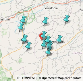 Mappa Via Palmiro Togliatti, 63835 Montappone FM, Italia (6.14867)