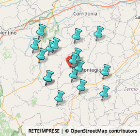 Mappa Via Palmiro Togliatti, 63835 Montappone FM, Italia (6.28588)