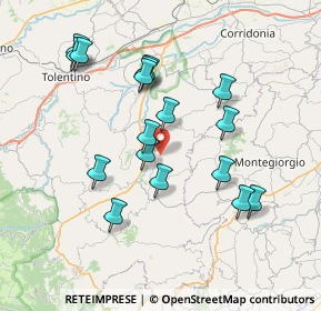 Mappa Borgo San Lorenzo, 62020 Ripe San Ginesio MC, Italia (7.41353)