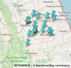 Mappa Borgo San Lorenzo, 62020 Ripe San Ginesio MC, Italia (10.72778)