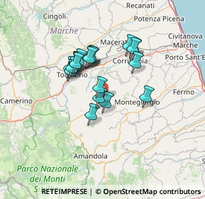 Mappa Borgo San Lorenzo, 62020 Ripe San Ginesio MC, Italia (11.003)