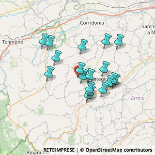 Mappa Via Giudice Elenio Alessandrini, 63835 Montappone FM, Italia (6.45833)