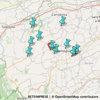 Mappa Via Giudice Elenio Alessandrini, 63835 Montappone FM, Italia (6.75545)