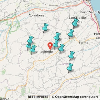 Mappa Contrada Montemilone, 63833 Montegiorgio FM, Italia (6.93615)