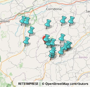 Mappa Via Borgo XX Settembre, 63835 Montappone FM, Italia (6.44944)