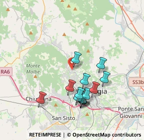Mappa Via dell'Evangelista, 06131 Perugia PG, Italia (3.60308)