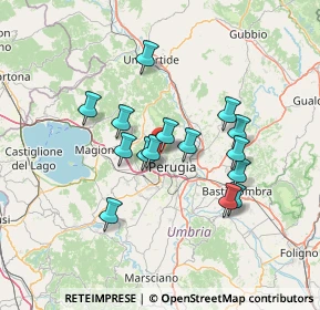 Mappa Via dell'Evangelista, 06131 Perugia PG, Italia (12.05333)