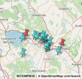 Mappa Via dell'Evangelista, 06131 Perugia PG, Italia (9.01)