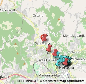 Mappa Strada Ponte d'Oddi, 06131 Perugia PG, Italia (2.657)