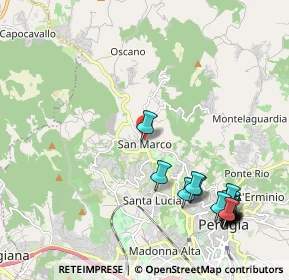 Mappa Strada Ponte d'Oddi, 06131 Perugia PG, Italia (2.77778)