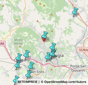 Mappa Strada Ponte d'Oddi, 06131 Perugia PG, Italia (5.0975)