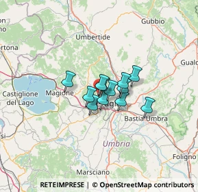 Mappa Strada Ponte d'Oddi, 06131 Perugia PG, Italia (6.86083)