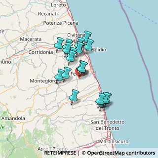 Mappa Contrada Ete, 63816 Fermo FM, Italia (10.6875)