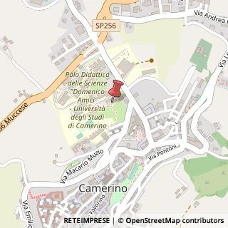 Mappa Via Madonna delle Carceri, 7, 62032 Camerino, Macerata (Marche)
