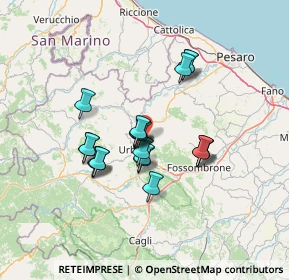 Mappa Via Ca' Gino, 61029 Urbino PU, Italia (10.899)