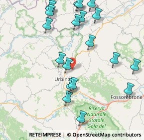 Mappa Via Ca' Gino, 61029 Urbino PU, Italia (9.758)