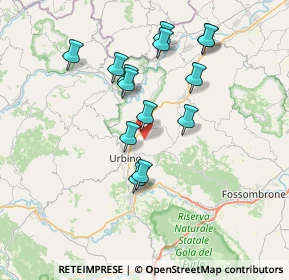 Mappa Via Ca' Gino, 61029 Urbino PU, Italia (6.915)