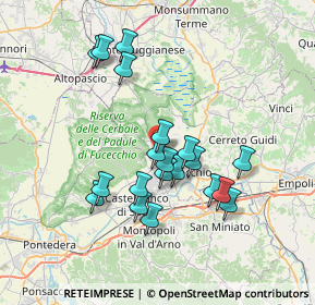 Mappa SP 6 Lucchese - Romana, 50054 Fucecchio FI, Italia (6.64)