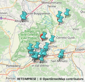 Mappa SP 6 Lucchese - Romana, 50054 Fucecchio FI, Italia (7.55947)
