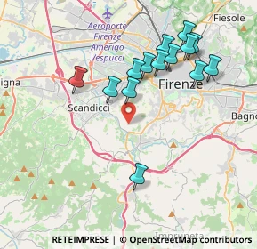 Mappa Via delle Bagnese, 50124 Firenze FI, Italia (3.88643)