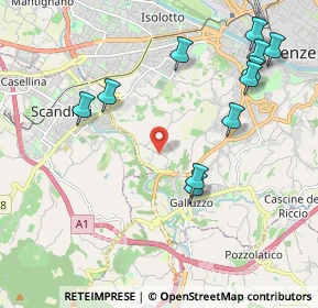 Mappa Via delle Bagnese, 50124 Firenze FI, Italia (2.35455)