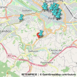 Mappa Via Bernardino Poccetti, 50124 Firenze FI, Italia (3.02)