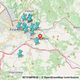 Mappa Via Torta, 50012 Bagno A Ripoli FI, Italia (3.99167)