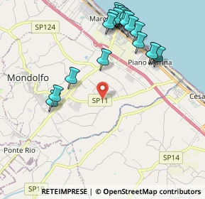 Mappa Via La Bella, 61037 Mondolfo PU, Italia (2.405)