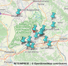 Mappa SP Pisana per Fucecchio, 50054 Fucecchio FI, Italia (6.30563)