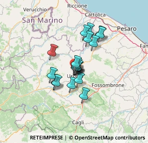 Mappa Via Girolamo Cavazzoni, 61029 Urbino PU, Italia (8.647)