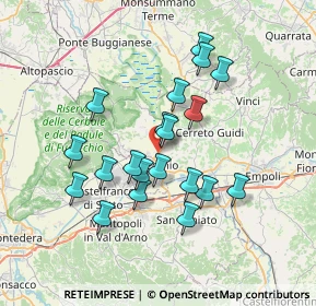 Mappa Via Niccolò Copernico, 50054 Fucecchio FI, Italia (6.504)