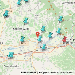 Mappa Via Dianella, 50059 Vinci FI, Italia (5.75333)
