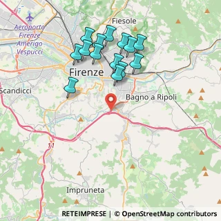 Mappa Uscita Firenze Sud, 50012 Bagno a Ripoli FI, Italia (3.95643)