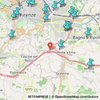 Mappa Uscita Firenze Sud, 50012 Bagno a Ripoli FI, Italia (3.25778)