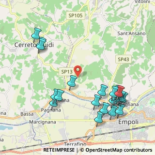 Mappa Via del Torrino, 50059 Vinci FI, Italia (2.507)