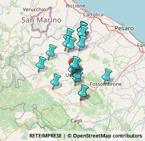 Mappa Via Giannetto Dini, 61029 Urbino PU, Italia (9.7615)