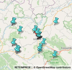 Mappa Via Giannetto Dini, 61029 Urbino PU, Italia (7.2255)