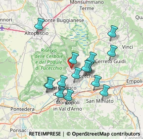 Mappa Via del Collettore, 50054 Fucecchio FI, Italia (6.29875)