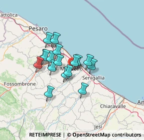 Mappa Via Enrico Caruso, 61037 Mondolfo PU, Italia (9.76588)