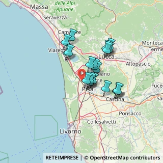 Mappa Via Aurelia Madonna dell`Acqua, 56017 San Giuliano Terme PI, Italia (10.637)