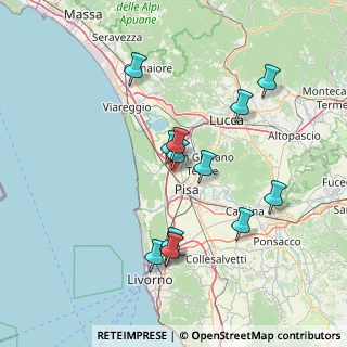 Mappa Via Aurelia Madonna dell`Acqua, 56017 San Giuliano Terme PI, Italia (14.43462)