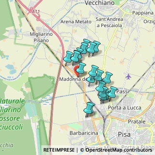 Mappa Via Aurelia Madonna dell`Acqua, 56017 San Giuliano Terme PI, Italia (1.3755)