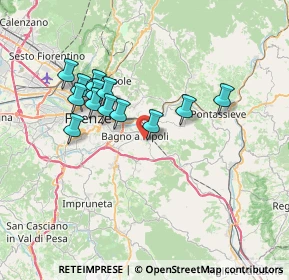 Mappa Via Guglielmo Giusiani, 50012 Bagno a Ripoli FI, Italia (6.45923)