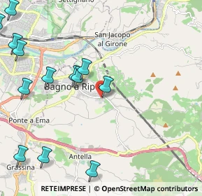 Mappa Via Guglielmo Giusiani, 50012 Bagno a Ripoli FI, Italia (2.87154)