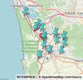 Mappa Via Renata Giambene, 56017 San Giuliano Terme PI, Italia (5.532)