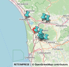 Mappa SS 1, 56017 San Giuliano Terme PI, Italia (10.61462)