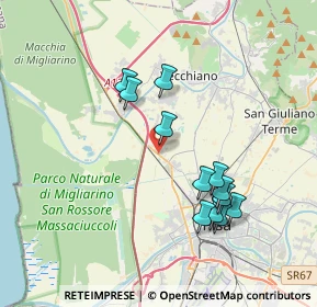 Mappa SS 1, 56017 San Giuliano Terme PI, Italia (3.60583)